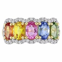 Stella Grace 14k Gold Multi-Color Sapphire 5-Stone Ring -Stella Grace Sales unnamed file 6959