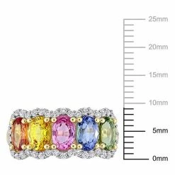 Stella Grace 14k Gold Multi-Color Sapphire 5-Stone Ring -Stella Grace Sales unnamed file 6960