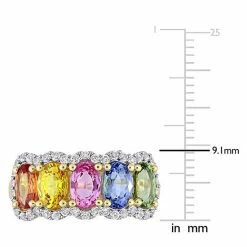 Stella Grace 14k Gold Multi-Color Sapphire 5-Stone Ring -Stella Grace Sales unnamed file 6961