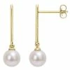 Stella Grace 10k Gold Freshwater Cultured Pearl Drop Earrings