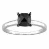 Stella Grace 10k White Gold 1 Carat T.W. Black Diamond Solitaire Ring