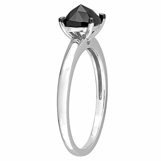 Stella Grace 10k White Gold 1 Carat T.W. Black Diamond Solitaire Ring 2 Stella Grace 10k White Gold 1 Carat T.W. Black Diamond Solitaire Ring - Image 2
