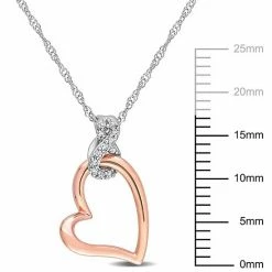 Stella Grace 10k Rose Gold Diamond Accent Heart Pendant Necklace -Stella Grace Sales unnamed file 7023