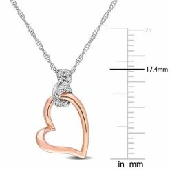 Stella Grace 10k Rose Gold Diamond Accent Heart Pendant Necklace -Stella Grace Sales unnamed file 7024