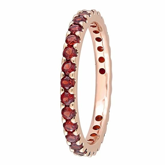 Stella Grace 10k Rose Gold Garnet Eternity Ring 2 Stella Grace 10k Rose Gold Garnet Eternity Ring - Image 2