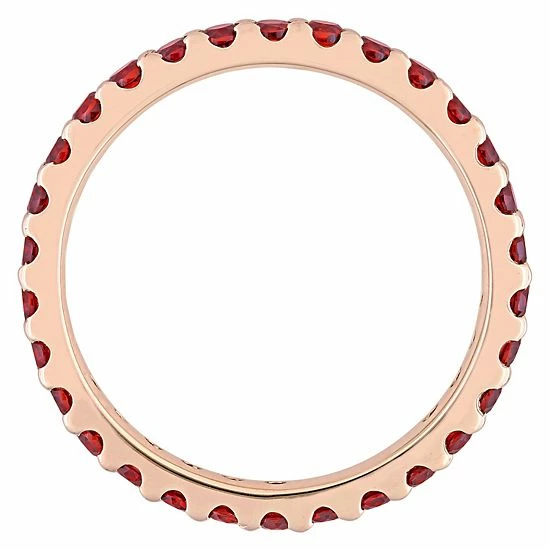 Stella Grace 10k Rose Gold Garnet Eternity Ring 3 Stella Grace 10k Rose Gold Garnet Eternity Ring - Image 3