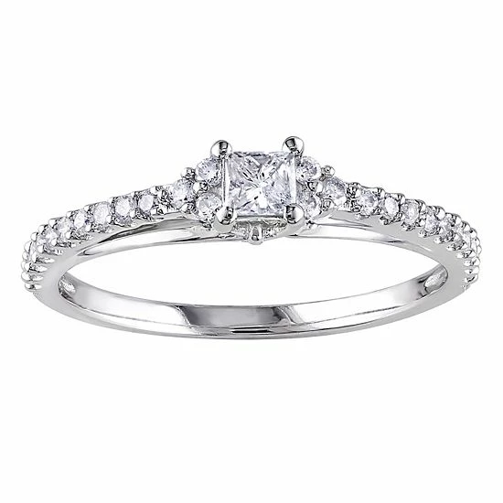Stella Grace 10k White Gold 1/2 Carat T.W. Diamond Engagement Ring 1 Stella Grace 10k White Gold 1/2 Carat T.W. Diamond Engagement Ring
