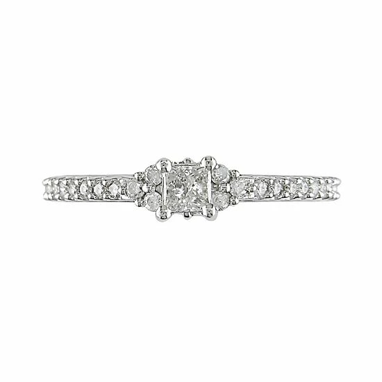 Stella Grace 10k White Gold 1/2 Carat T.W. Diamond Engagement Ring 4 Stella Grace 10k White Gold 1/2 Carat T.W. Diamond Engagement Ring - Image 4
