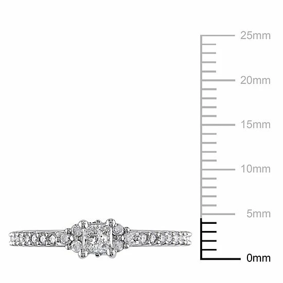 Stella Grace 10k White Gold 1/2 Carat T.W. Diamond Engagement Ring 5 Stella Grace 10k White Gold 1/2 Carat T.W. Diamond Engagement Ring - Image 5