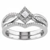 Stella Grace Sterling Silver 1/4 Carat T.W. Diamond Engagement Ring Set