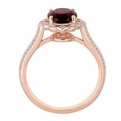 Stella Grace 14k Rose Gold Garnet & 1/6 Carat T.W. Diamond Vintage Halo Engagement Ring 6 Stella Grace 14k Rose Gold Garnet & 1/6 Carat T.W. Diamond Vintage Halo Engagement Ring -Stella Grace Sales unnamed file 7148