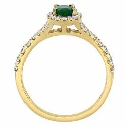 Stella Grace 14k Gold Emerald & 3/8 Carat T.W. Diamond Oval Halo Ring -Stella Grace Sales unnamed file 7164