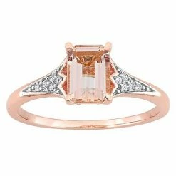 Stella Grace 10k Rose Gold Morganite & Diamond Accent Engagement Ring