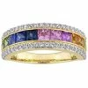 Stella Grace 14k Gold Multi-Color Sapphire Eternity Ring