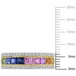 Stella Grace 14k Gold Multi-Color Sapphire Eternity Ring -Stella Grace Sales unnamed file 7188
