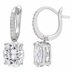 Stella Grace Sterling Silver 5 1/5 Carat T.W.. Lab-Created Moissanite Drop Earrings