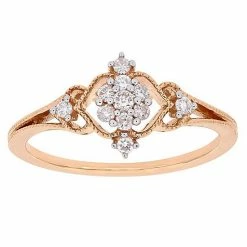 Stella Grace 10k Rose Gold 1/6 Carat Diamond Cluster Ring -Stella Grace Sales unnamed file 723
