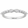 Stella Grace Platinum Over Sterling Silver 5/8 Carat T.W. Lab-Grown Diamond Stackable Ring