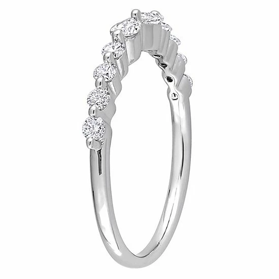 Stella Grace Platinum Over Sterling Silver 5/8 Carat T.W. Lab-Grown Diamond Stackable Ring 2 Stella Grace Platinum Over Sterling Silver 5/8 Carat T.W. Lab-Grown Diamond Stackable Ring - Image 2