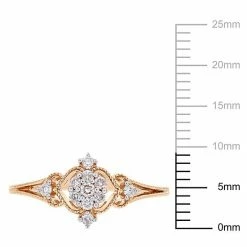 Stella Grace 10k Rose Gold 1/6 Carat Diamond Cluster Ring -Stella Grace Sales unnamed file 726