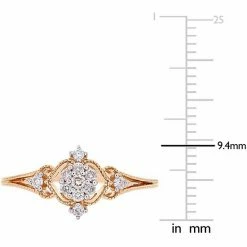 Stella Grace 10k Rose Gold 1/6 Carat Diamond Cluster Ring -Stella Grace Sales unnamed file 727