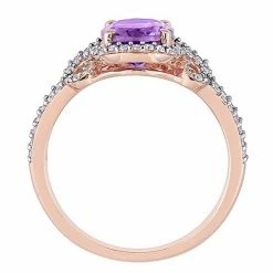 Stella Grace 14k Rose Gold Amethyst & 1/3 Carat T.W. Diamond Halo Split Shank Engagement Ring 6 Stella Grace 14k Rose Gold Amethyst & 1/3 Carat T.W. Diamond Halo Split Shank Engagement Ring -Stella Grace Sales unnamed file 7300