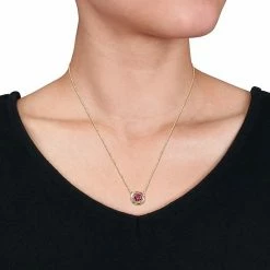 Stella Grace 14k Gold Created Ruby Floating Solitaire Necklace 12 Stella Grace 14k Gold Created Ruby Floating Solitaire Necklace -Stella Grace Sales unnamed file 7313