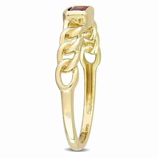 Stella Grace 10k Gold Garnet Link Ring 2 Stella Grace 10k Gold Garnet Link Ring - Image 2