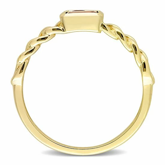 Stella Grace 10k Gold Garnet Link Ring 3 Stella Grace 10k Gold Garnet Link Ring - Image 3