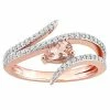 Stella Grace 10k Rose Gold Morganite & 1/4 Carat T.W. Diamond Open Wrap Ring