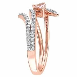 Stella Grace 10k Rose Gold Morganite & 1/4 Carat T.W. Diamond Open Wrap Ring -Stella Grace Sales unnamed file 7352