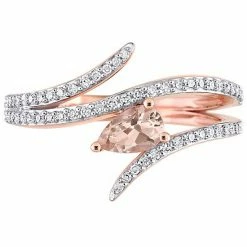 Stella Grace 10k Rose Gold Morganite & 1/4 Carat T.W. Diamond Open Wrap Ring -Stella Grace Sales unnamed file 7353