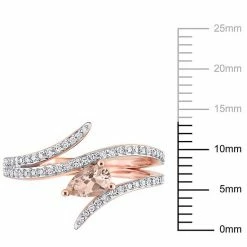 Stella Grace 10k Rose Gold Morganite & 1/4 Carat T.W. Diamond Open Wrap Ring -Stella Grace Sales unnamed file 7355