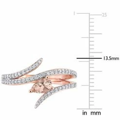 Stella Grace 10k Rose Gold Morganite & 1/4 Carat T.W. Diamond Open Wrap Ring -Stella Grace Sales unnamed file 7356