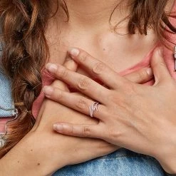 Stella Grace 10k Rose Gold Morganite & 1/4 Carat T.W. Diamond Open Wrap Ring -Stella Grace Sales unnamed file 7358