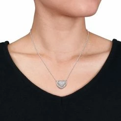 Stella Grace Two Tone Sterling Silver 1/4 Carat T.W. Diamond Heart Pendant Necklace -Stella Grace Sales unnamed file 7381