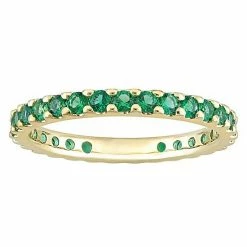 Stella Grace 10k Gold Lab-Created Emerald Eternity Ring