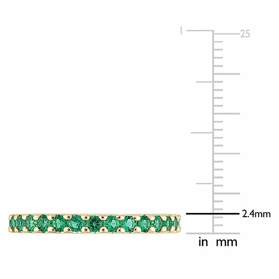 Stella Grace 10k Gold Lab-Created Emerald Eternity Ring 5 Stella Grace 10k Gold Lab-Created Emerald Eternity Ring - Image 5
