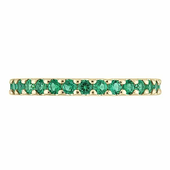 Stella Grace 10k Gold Lab-Created Emerald Eternity Ring 6 Stella Grace 10k Gold Lab-Created Emerald Eternity Ring - Image 6