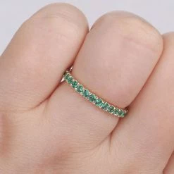 Stella Grace 10k Gold Lab-Created Emerald Eternity Ring 16 Stella Grace 10k Gold Lab-Created Emerald Eternity Ring -Stella Grace Sales unnamed file 7399