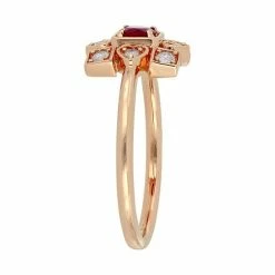 Stella Grace 10k Rose Gold 1/5 Carat T.W. Diamond & Ruby Ring -Stella Grace Sales unnamed file 7421