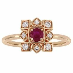 Stella Grace 10k Rose Gold 1/5 Carat T.W. Diamond & Ruby Ring -Stella Grace Sales unnamed file 7423