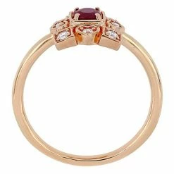 Stella Grace 10k Rose Gold 1/5 Carat T.W. Diamond & Ruby Ring -Stella Grace Sales unnamed file 7424