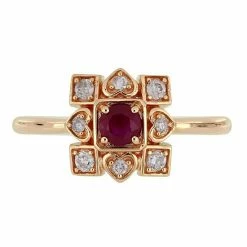 Stella Grace 10k Rose Gold 1/5 Carat T.W. Diamond & Ruby Ring -Stella Grace Sales unnamed file 7425