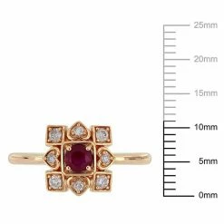 Stella Grace 10k Rose Gold 1/5 Carat T.W. Diamond & Ruby Ring -Stella Grace Sales unnamed file 7426