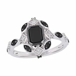 Stella Grace 10k White Gold 1 1/4 Carat T.W. Black & White Diamond Ring