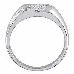 Stella Grace Men's 10k White Gold 1/4 Carat T.W. Diamond 3-Row Wedding Band -Stella Grace Sales unnamed file 7461
