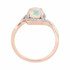 Stella Grace 10K Rose Gold 1/7 Carrot TW Diamond & Opal Fashion Ring -Stella Grace Sales unnamed file 747