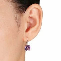 Stella Grace 10k Rose Gold Amethyst & Diamond Accent Shepherd Hook Earrings -Stella Grace Sales unnamed file 7483