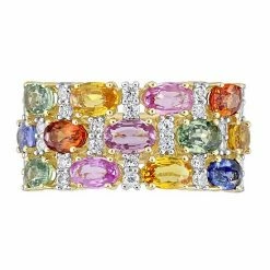Stella Grace 14k Gold Multi-Color Sapphire Triple-Row Ring -Stella Grace Sales unnamed file 7503